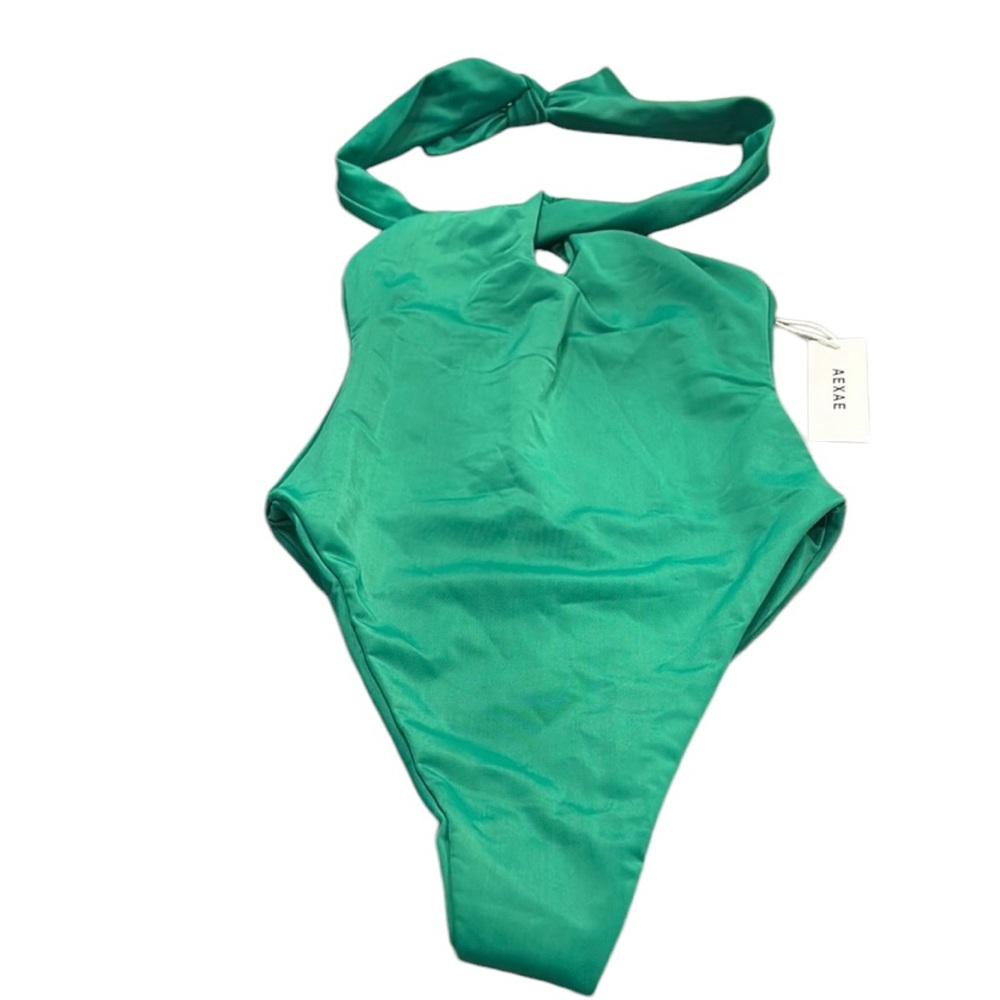 Aexae Green Tie One Piece Swimsuit
